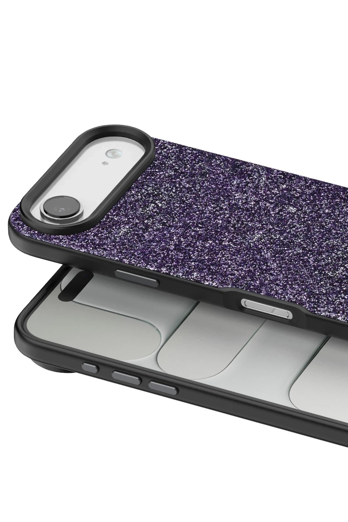 Mey İthalat® iPhone 17 Air Bright Simli Kapak - Derin Mor