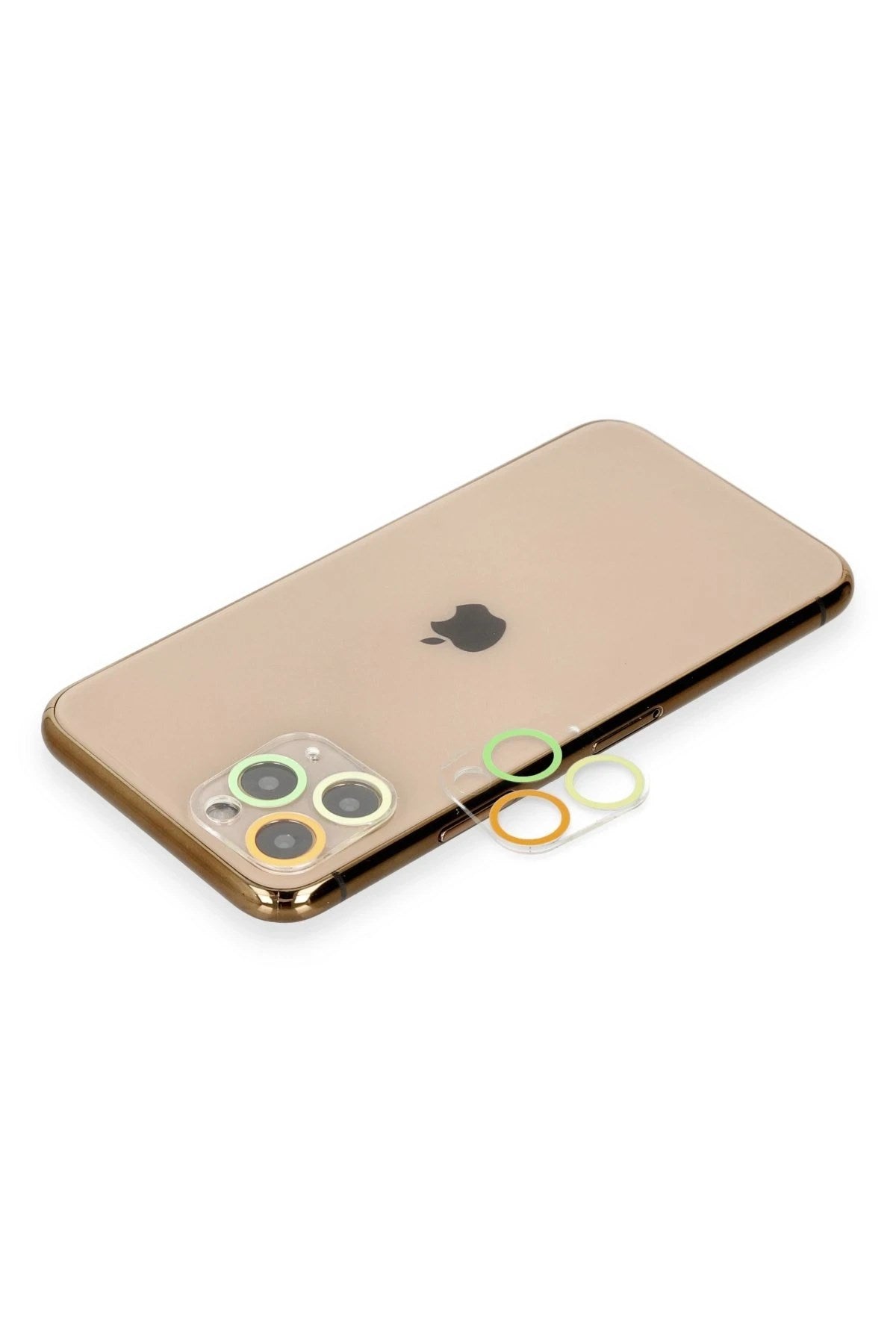 Mey İthalat® iPhone 11 Pro Renkli Kamera Lens Koruma Cam - Pembe-Mavi