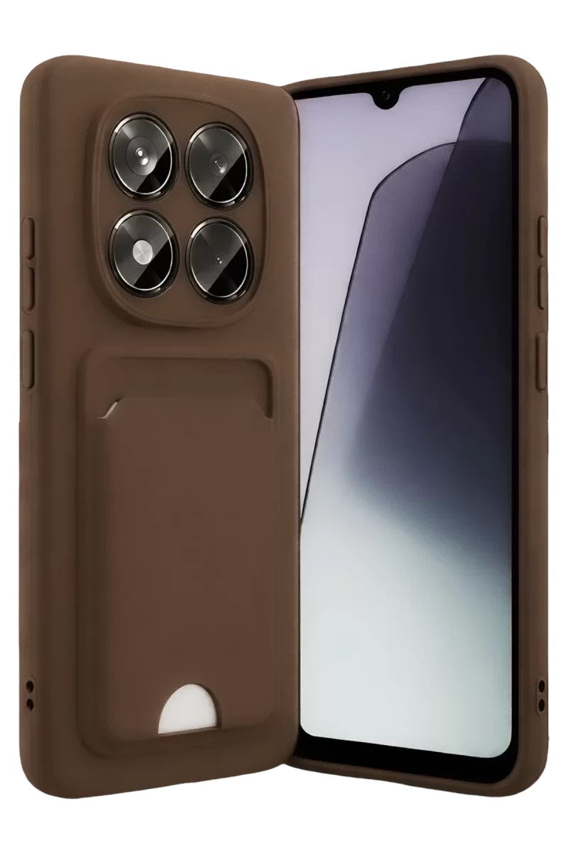 Mey İthalat® Redmi Note 15 4G Kelvin Kartvizitli Silikon - Kahverengi