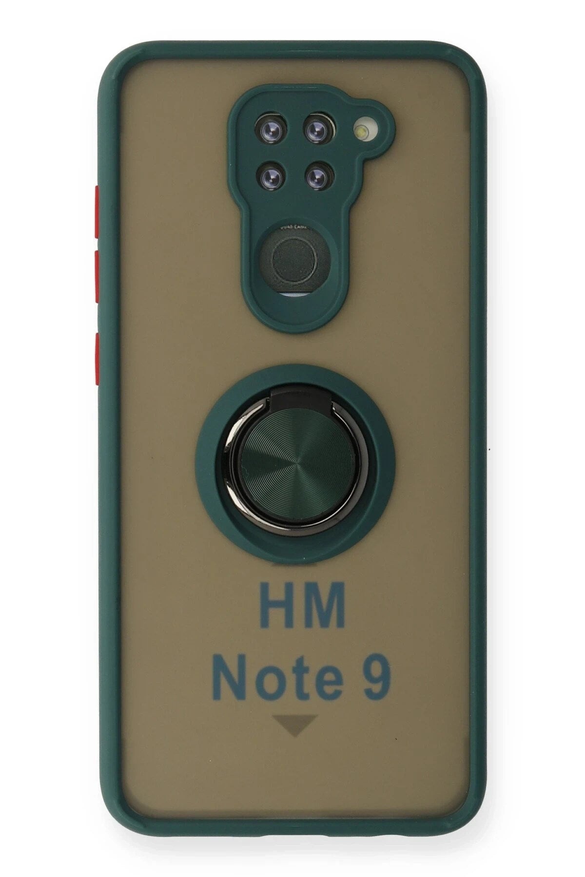 Mey İthalat® Redmi Note 9 Kılıf Montreal Yüzüklü Silikon Kapak - Yeşil