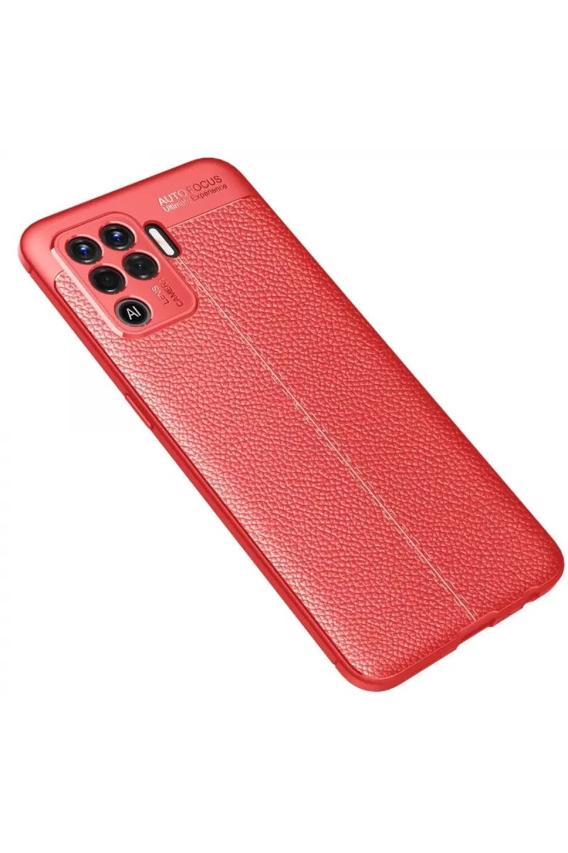 Mey İthalat® Reno 5 Lite Kılıf Auto Focus Kapak - Kırmızı