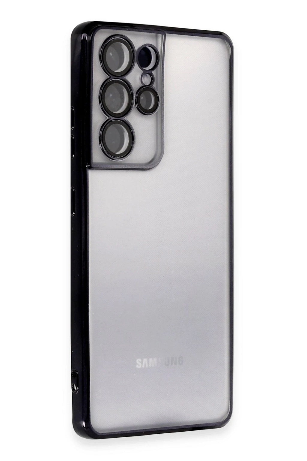 Mey İthalat® Samsung Galaxy S21 Ultra Kılıf Lensli Silikon - Siyah