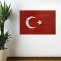 Dalgalanma Efektli Manyetik Duvar Stickerı Türk Bayrağı 75 x 50 cm