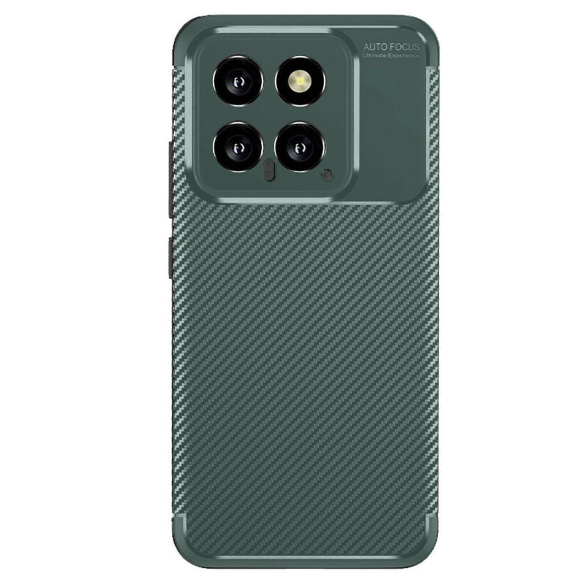 Mey İthalat® Mi 14T Kılıf Auto Focus Karbon Kapak - Koyu Yeşil