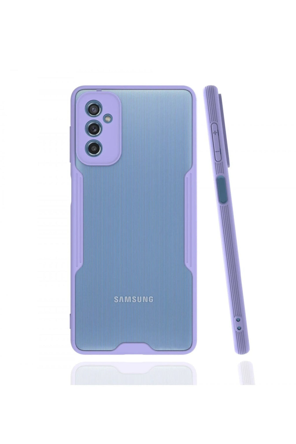 Mey İthalat® Samsung Galaxy M52 5G Kılıf Platin Silikon - Lila