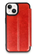 Mey İthalat® iPhone 14 Kılıf Flip Cover - Kırmızı