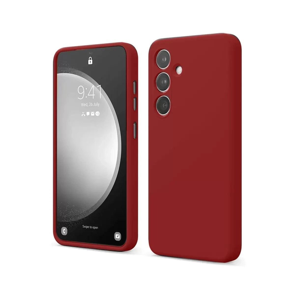 Mey İthalat® Samsung Galaxy S24 FE Kılıf First Silikon - Kırmızı
