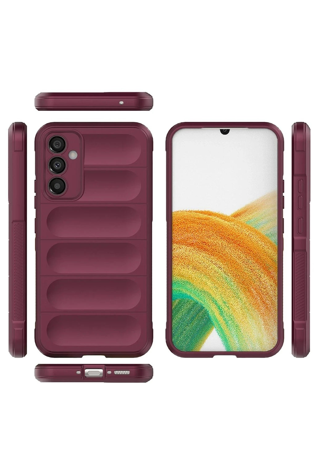 Mey İthalat® Samsung Galaxy A15 4G Kılıf Optimum Silikon - Bordo