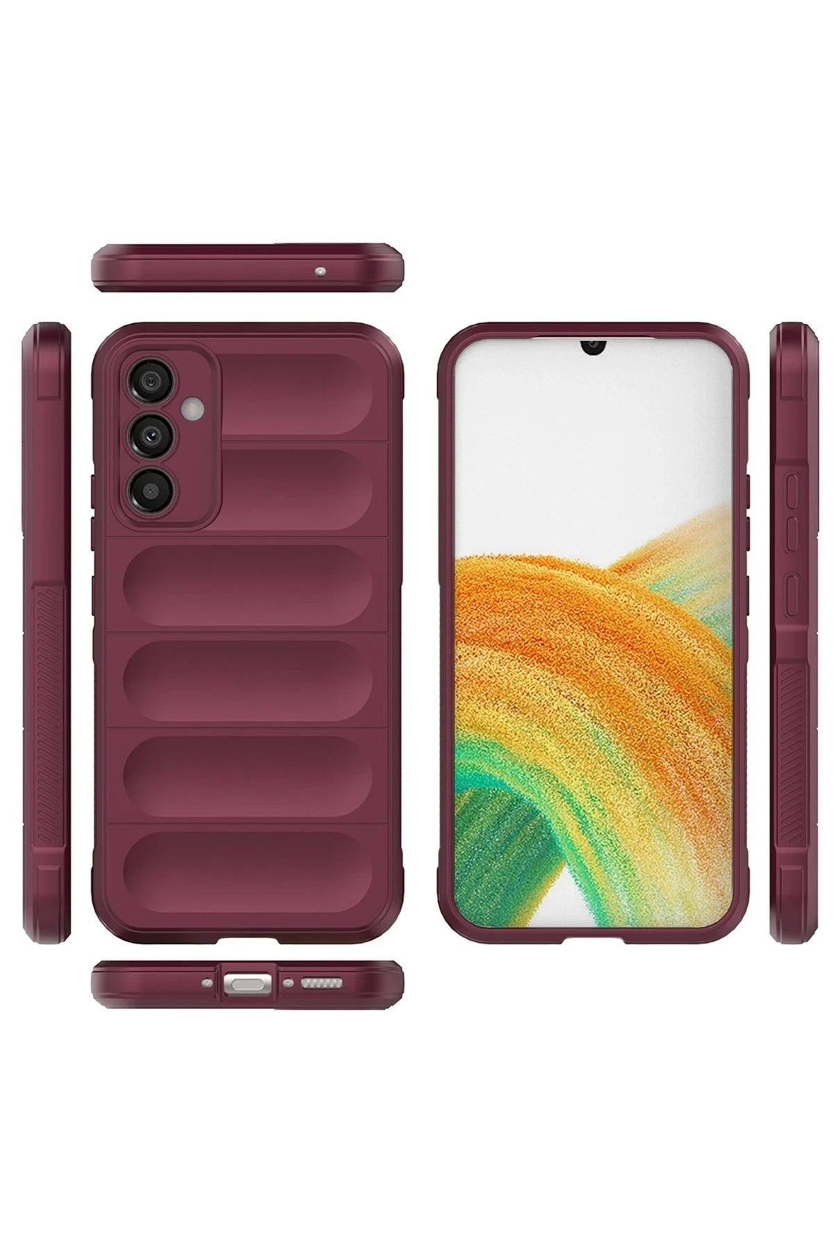 Mey İthalat® Samsung Galaxy A15 4G Kılıf Optimum Silikon - Bordo