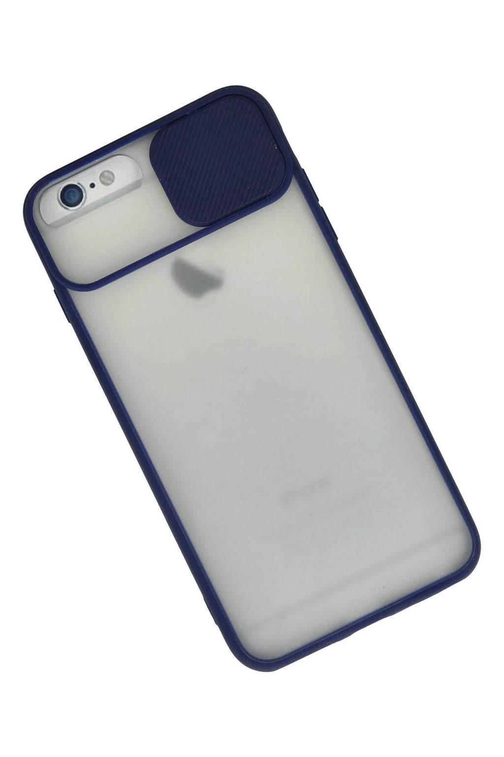 Mey İthalat® iPhone 6 Plus Kılıf Palm Buzlu Kamera Sürgülü Silikon - Lacivert