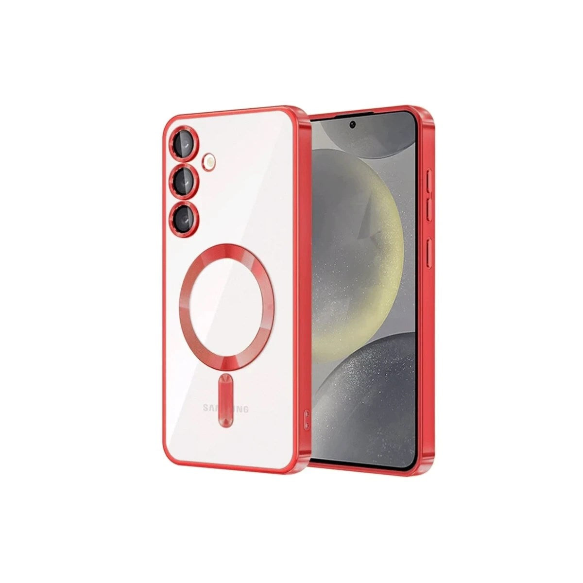 Mey İthalat® Samsung Galaxy S23 Kılıf Kross Magneticsafe Kapak - Kırmızı