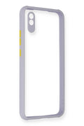 Mey İthalat® Redmi 9A Kılıf Miami Şeffaf Silikon - Lila