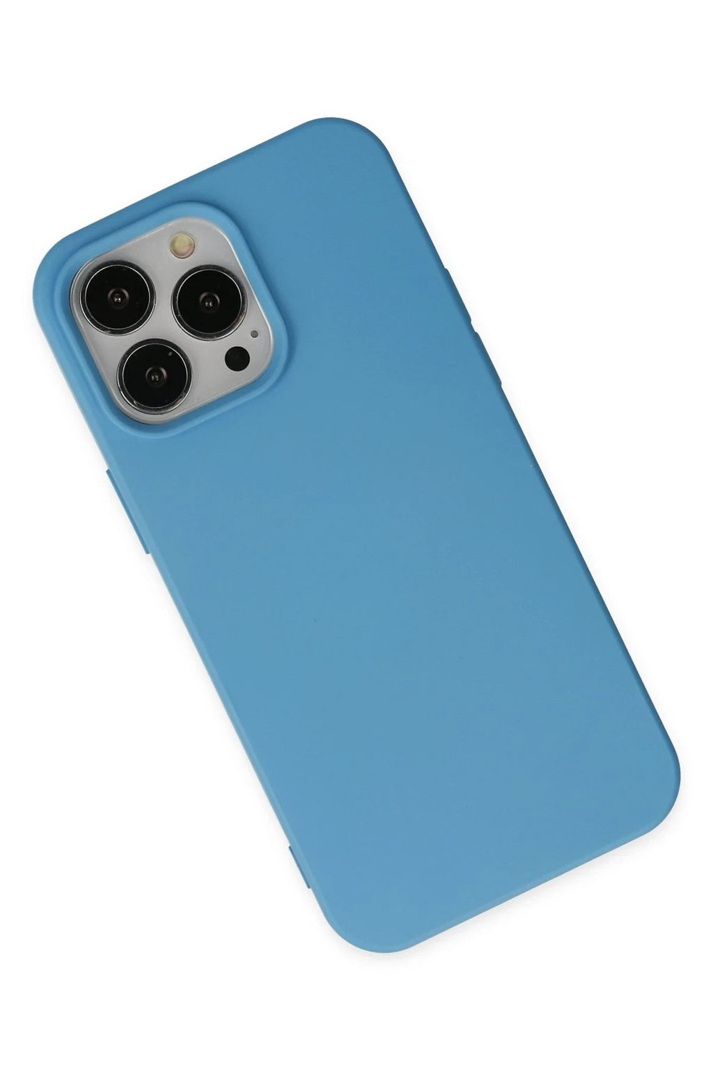 Mey İthalat® iPhone 14 Pro Max Kılıf Nano içi Kadife Silikon - Mavi
