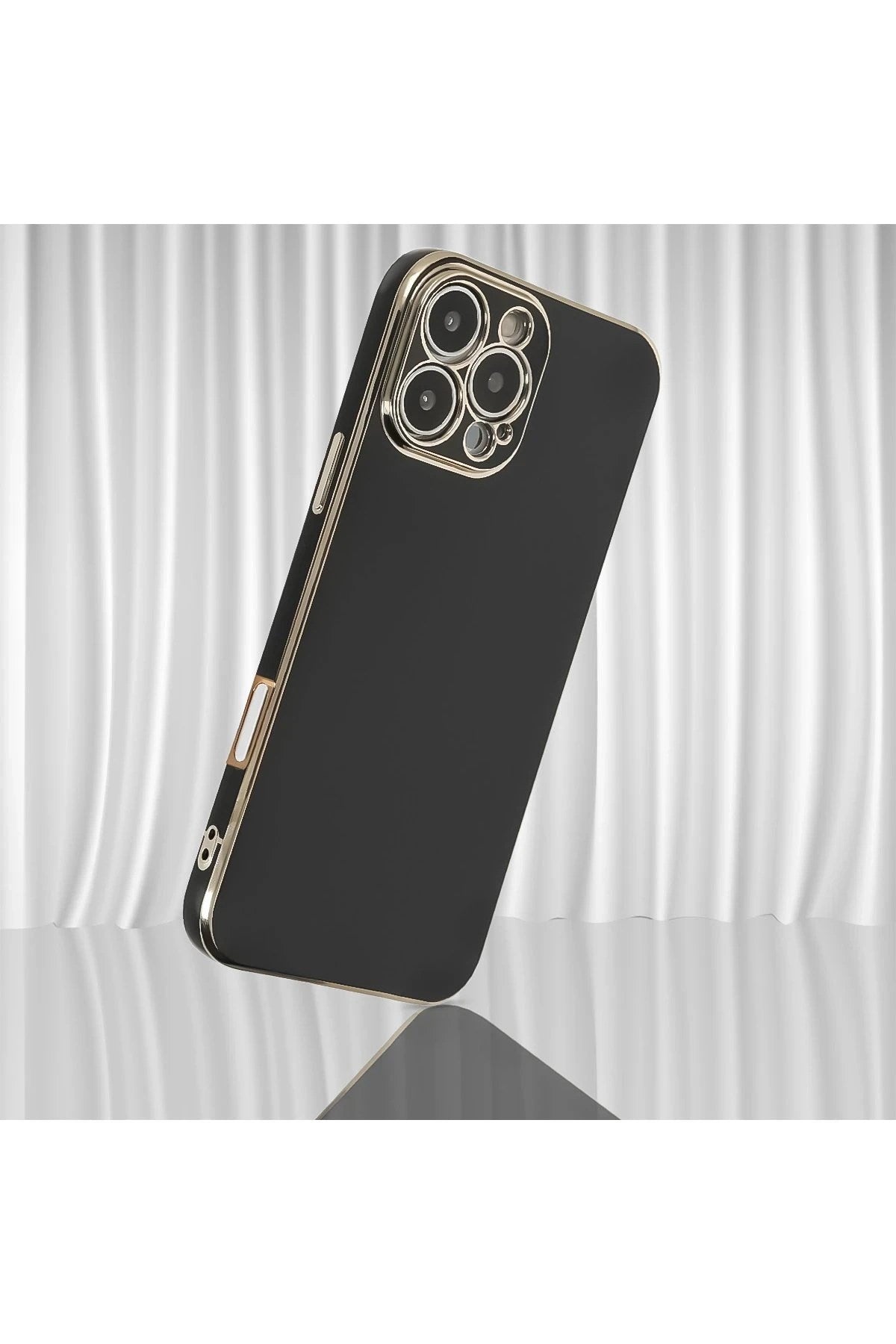 Mey İthalat® iPhone 16 Pro Kılıf Volet Silikon - Siyah