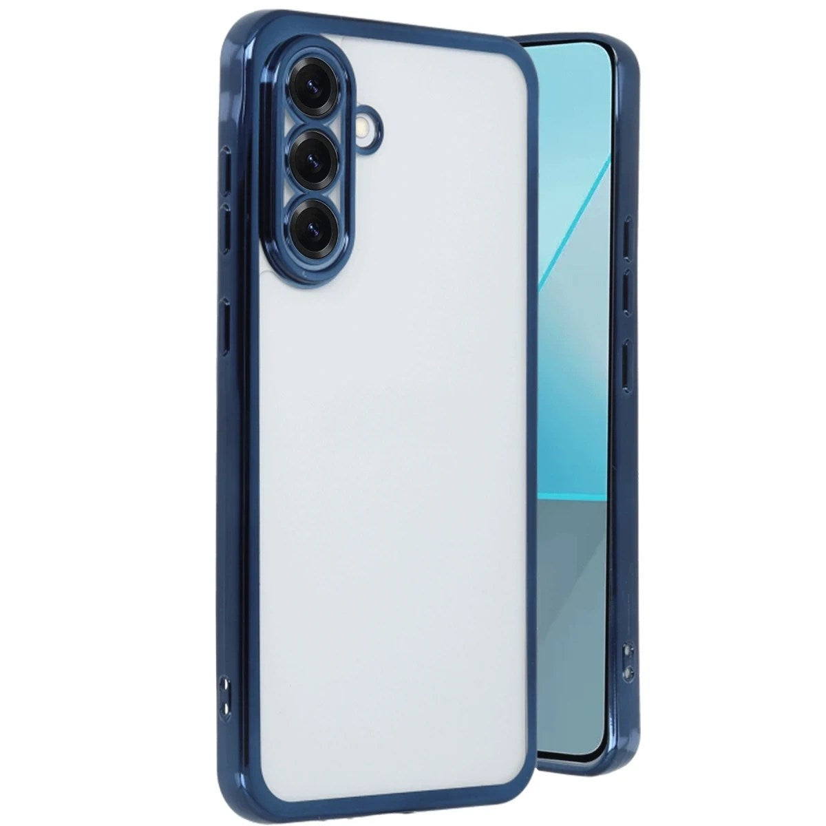 Mey İthalat® Samsung Galaxy A56 Kılıf Lensli Silikon - Lacivert