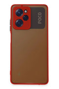 Mey İthalat® Poco X5 Pro 5G Kılıf Montreal Silikon Kapak - Kırmızı