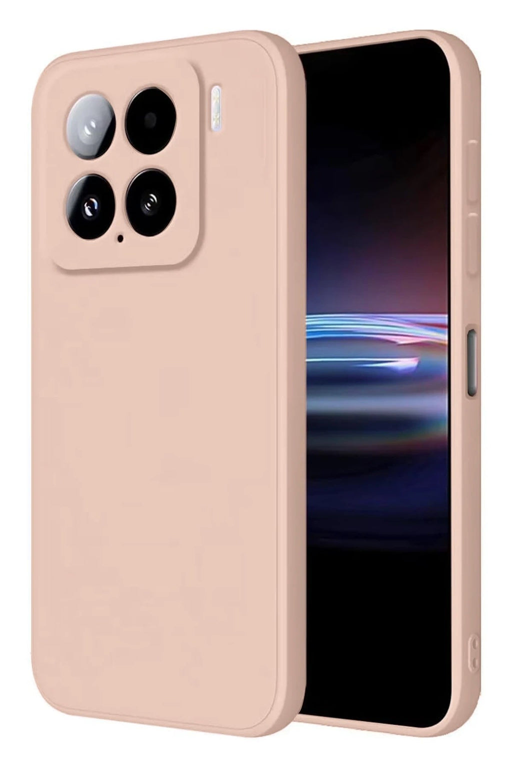 Mey İthalat® Mi 15 Pro Kılıf Nano içi Kadife Silikon - Pudra