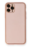 Mey İthalat® iPhone 11 Pro Kılıf Coco Deri Silikon Kapak - Pembe