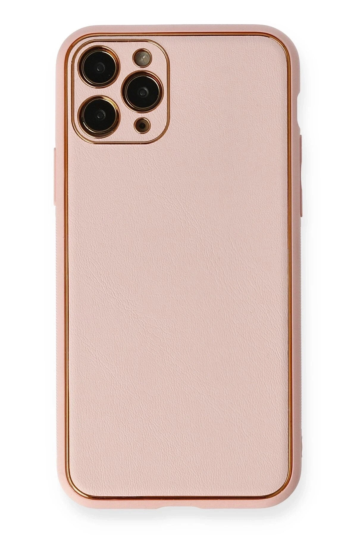 Mey İthalat® iPhone 11 Pro Kılıf Coco Deri Silikon Kapak - Pembe