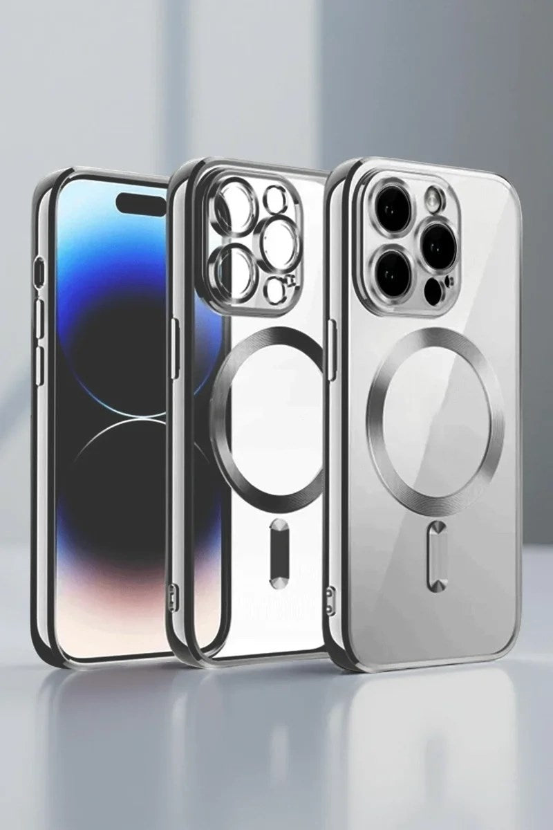 Mey İthalat® iPhone 13 Pro Max Kılıf Kross Magneticsafe Kapak - Titan Gri