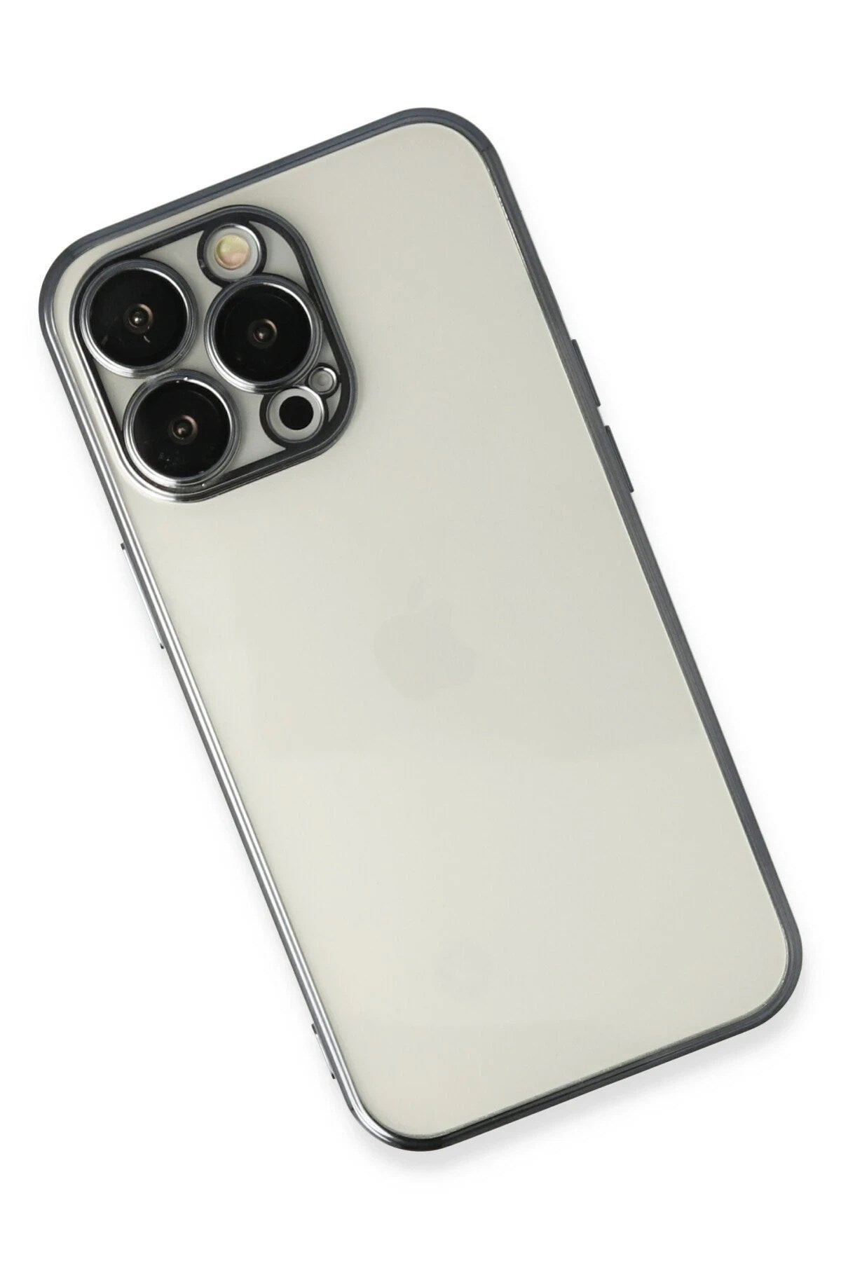 Mey İthalat® iPhone 14 Pro Kılıf Lensli Silikon - Siyah