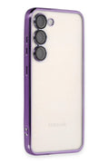 Mey İthalat® Samsung Galaxy S23 Plus Kılıf Lensli Silikon - Mor