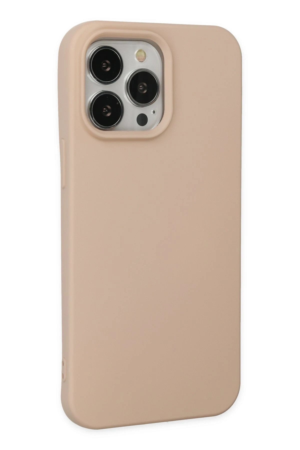 Mey İthalat® iPhone 14 Pro Kılıf Nano içi Kadife Silikon - Pudra
