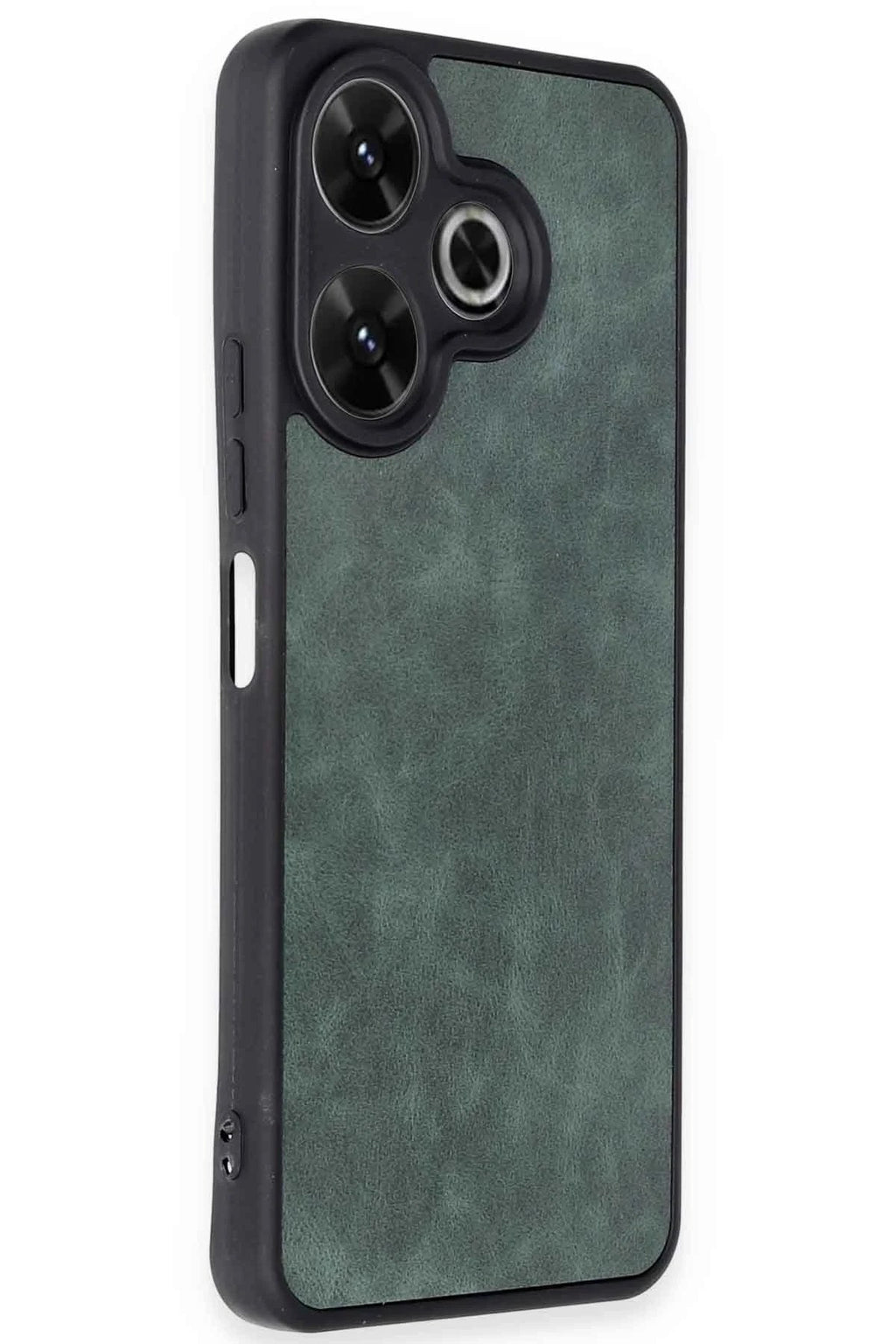 Mey İthalat® Redmi 13 4G Kılıf Aras Deri Kapak - Koyu Yeşil