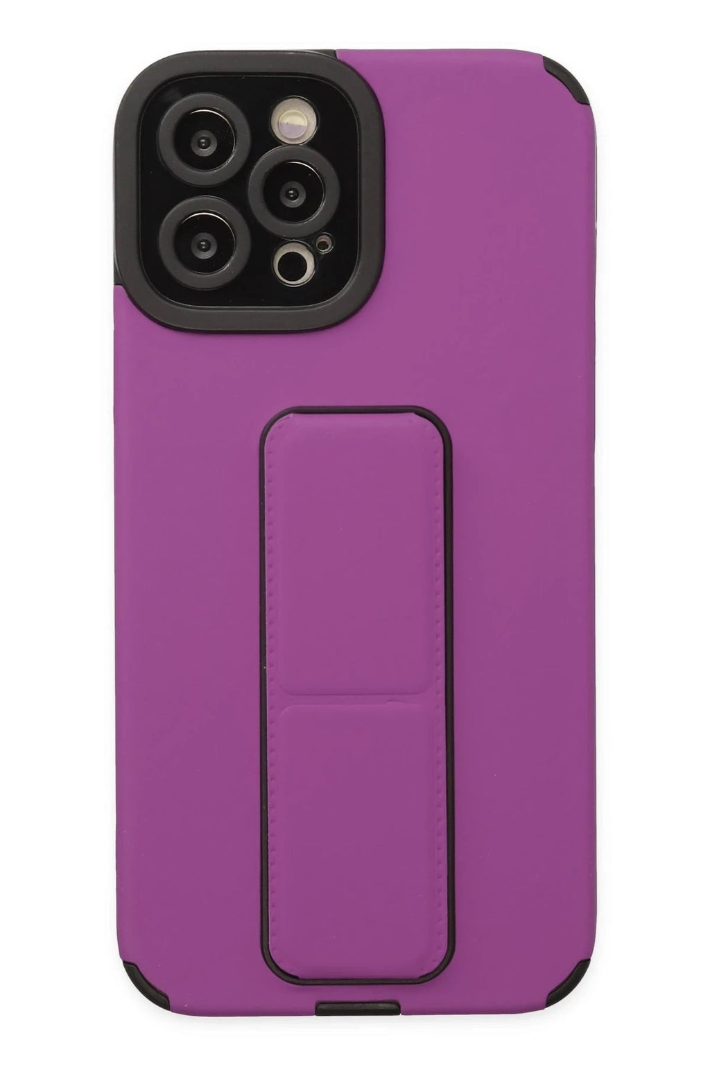 Mey İthalat® iPhone 12 Pro Max Kılıf Mega Standlı Silikon - Mor