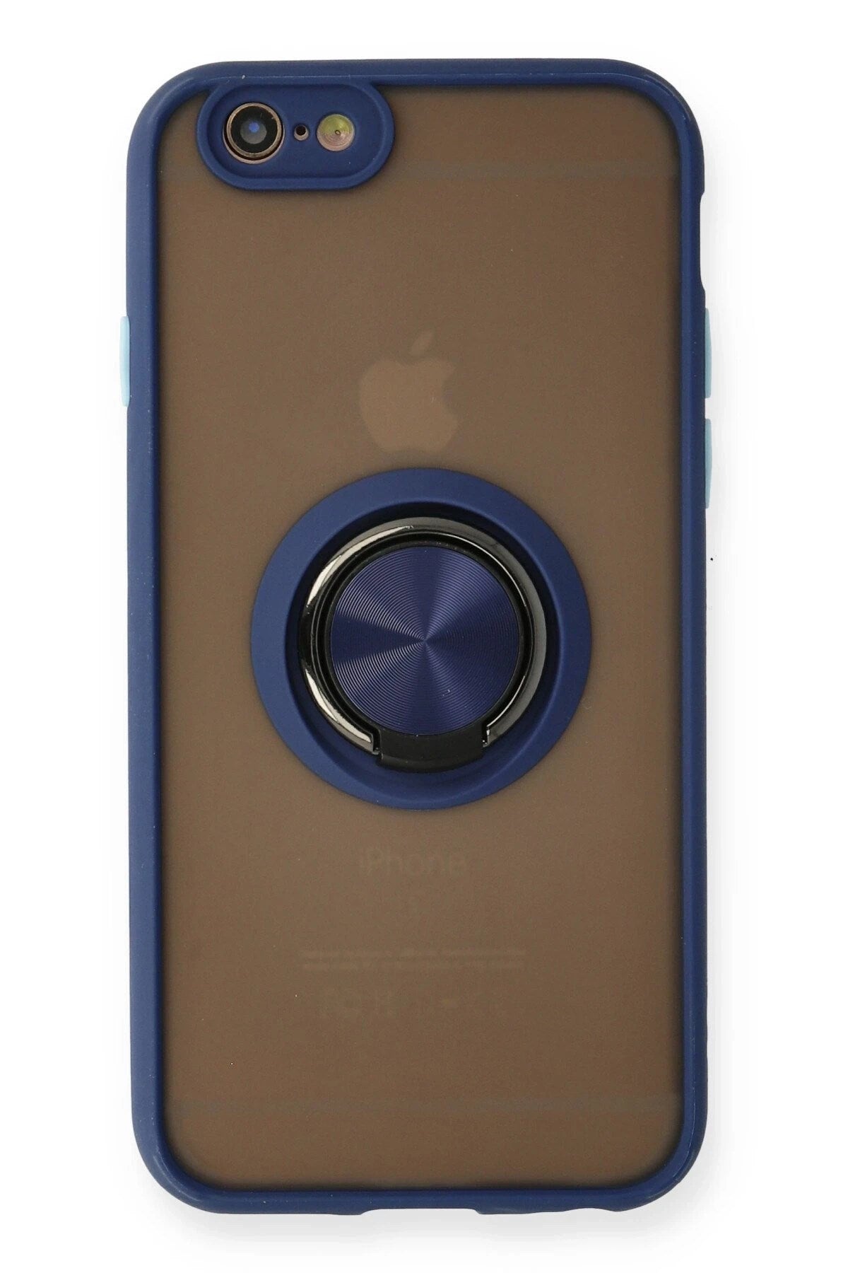 Mey İthalat® iPhone 6 Kılıf Montreal Yüzüklü Silikon Kapak - Lacivert