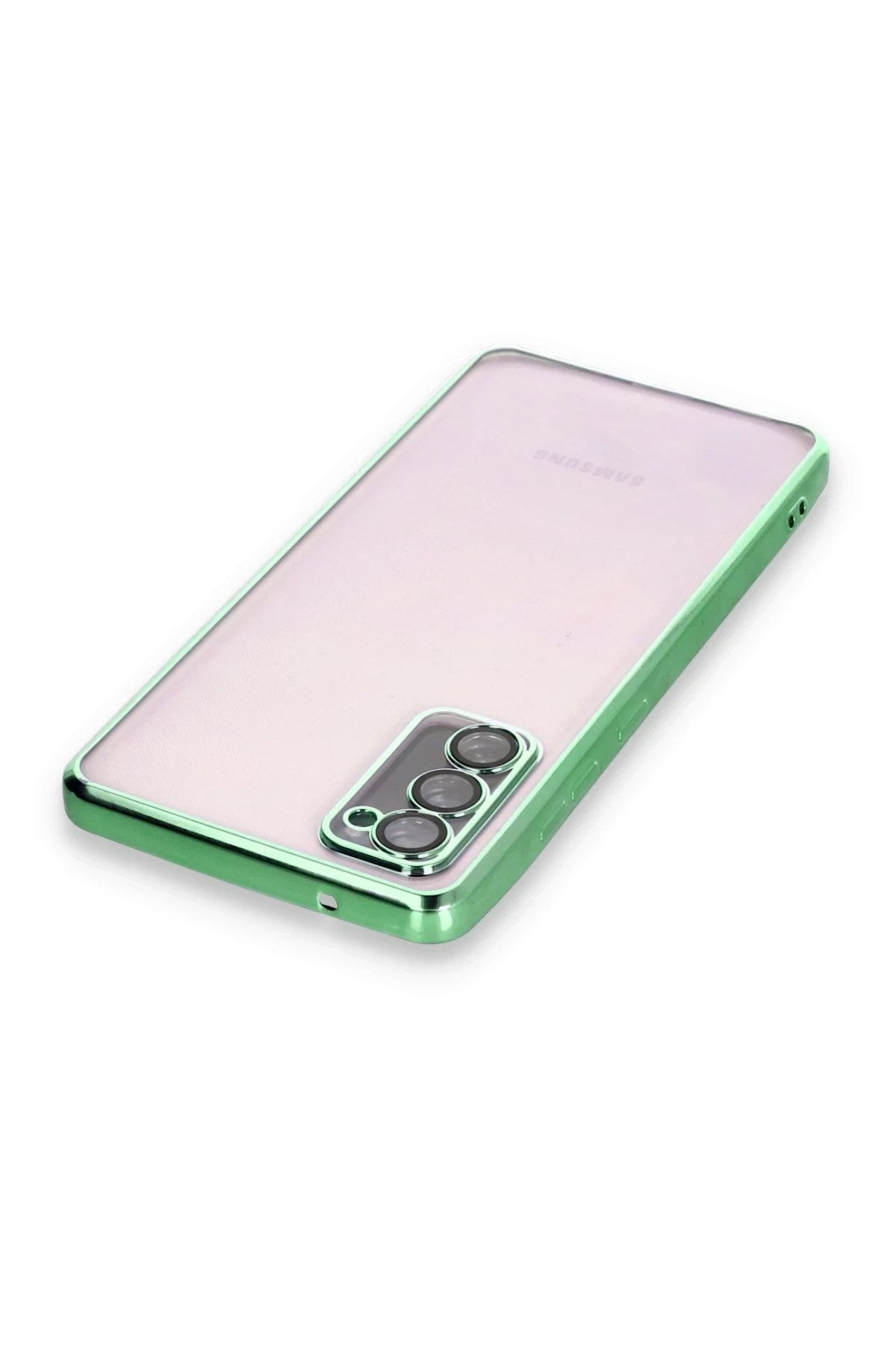 Mey İthalat® Samsung Galaxy S20 FE Kılıf Lensli Silikon - Yeşil