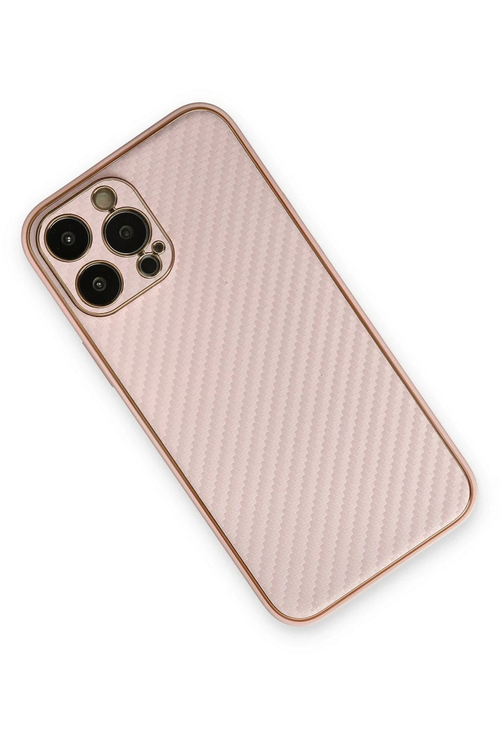 Mey İthalat® iPhone 13 Pro Max Kılıf Coco Karbon Silikon - Pembe