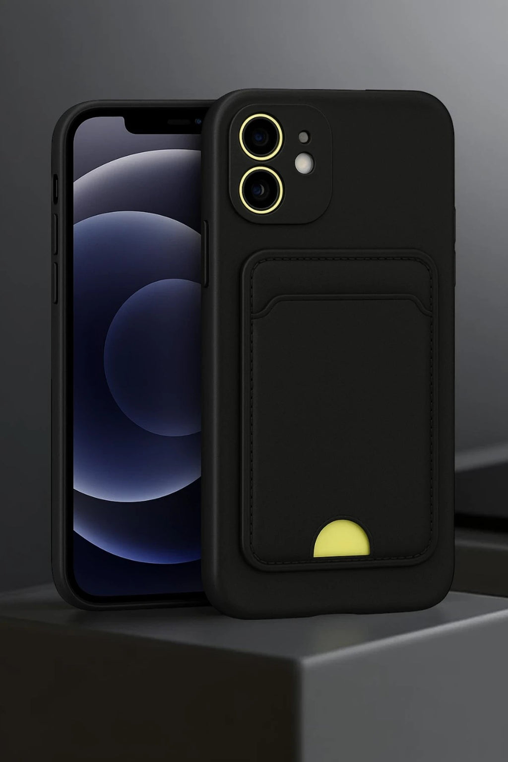 Mey İthalat® iPhone 11 Kılıf Kelvin Kartvizitli Silikon - Koyu Yeşil