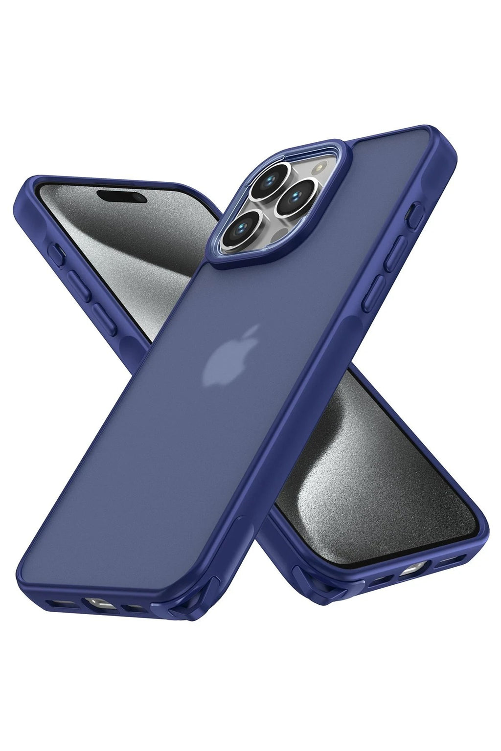 Mey İthalat® iPhone 15 Pro Kılıf Elegant Kapak - Lacivert