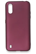 Mey İthalat® Samsung Galaxy A01 Kılıf First Silikon - Mürdüm
