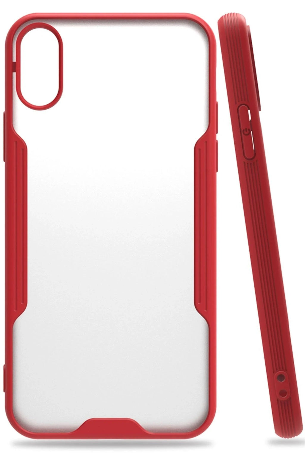 Mey İthalat® iPhone X Kılıf Platin Silikon - Kırmızı
