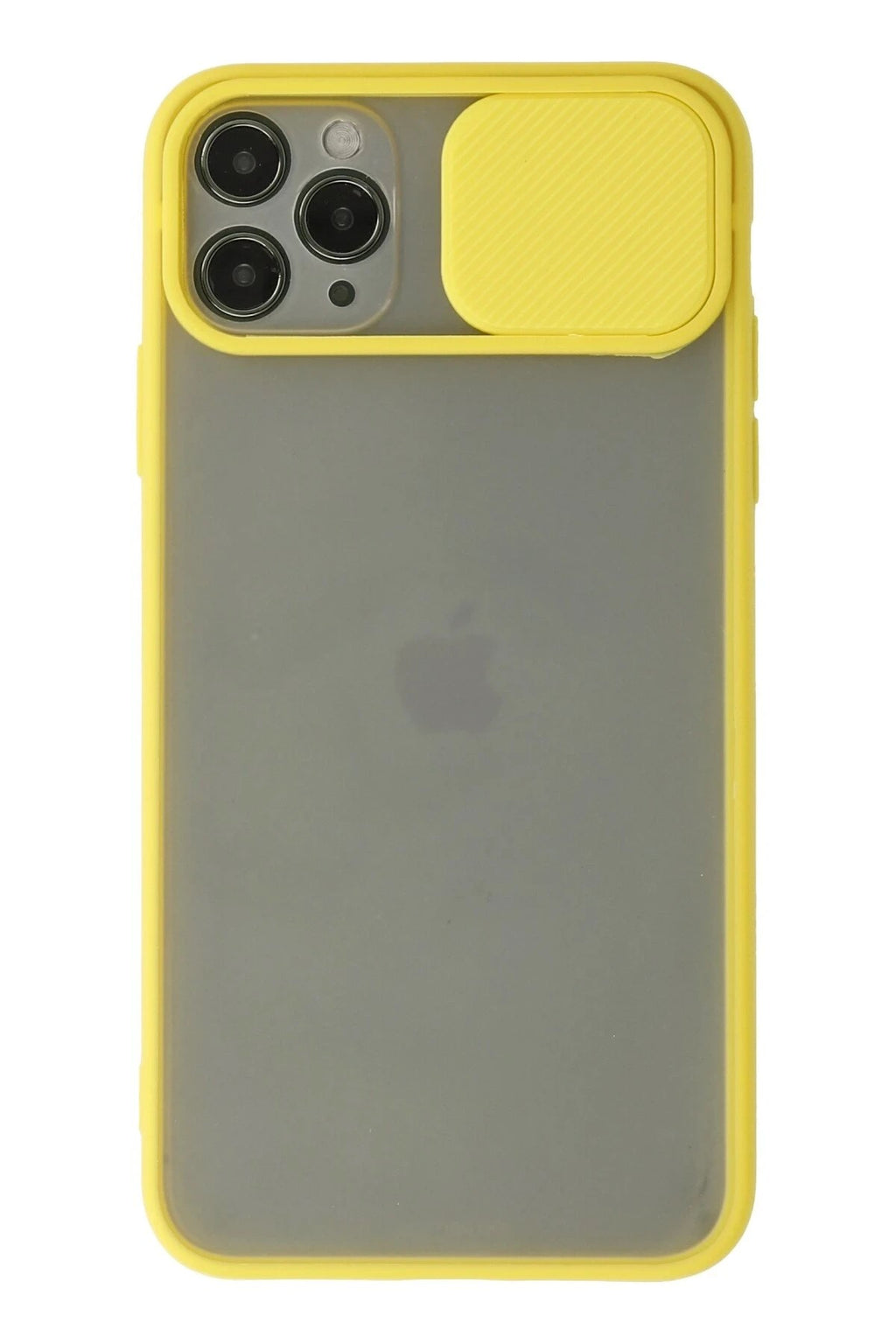 Mey İthalat® iPhone 11 Pro Kılıf Palm Buzlu Kamera Sürgülü Silikon - Sarı