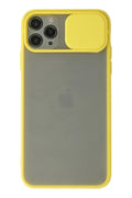 Mey İthalat® iPhone 11 Pro Kılıf Palm Buzlu Kamera Sürgülü Silikon - Sarı