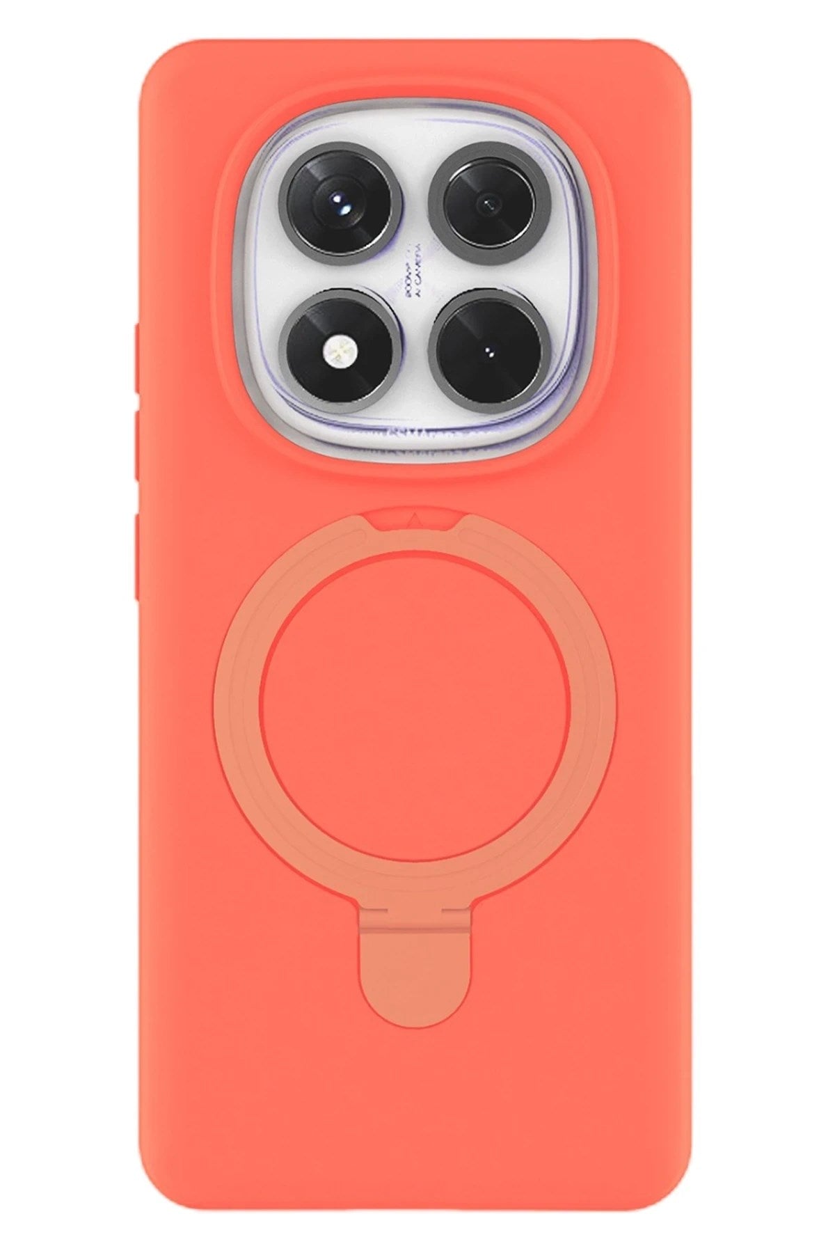 Mey İthalat® Redmi Note 14 Pro 4G Regal Magsafe Standlı Kapak - Turuncu