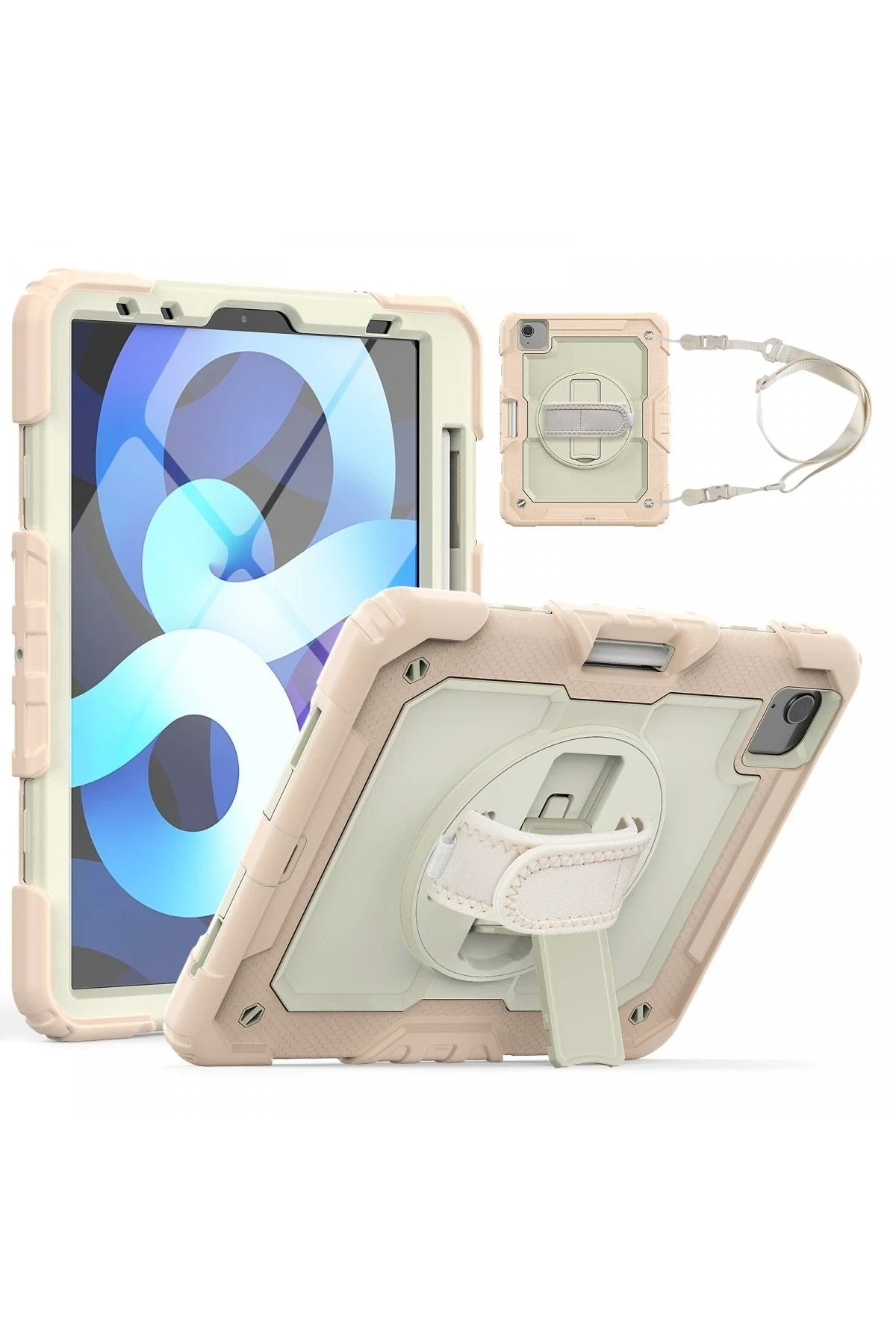 Mey İthalat® iPad Pro 11 (2020) Kılıf Strap New Tablet Kapak - Pembe