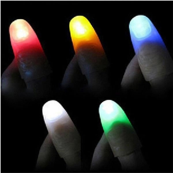 Mey İthalat® Led Işıklı Renkli Sihirli Parmak Işıklı Parmak Şaka Parmak 1 Adet