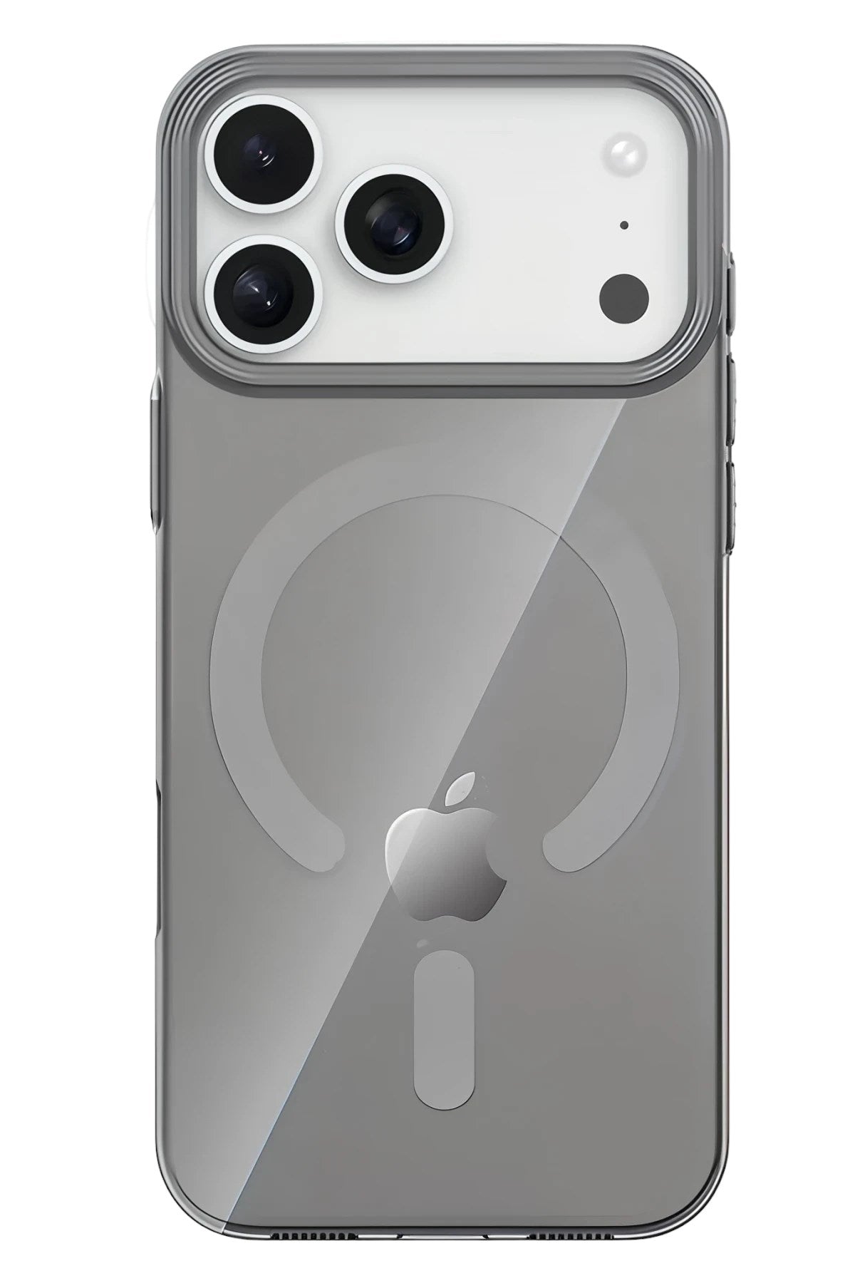 Mey İthalat® iPhone 17 Pro PC Blank Magsafe Kapak - Natural Grey