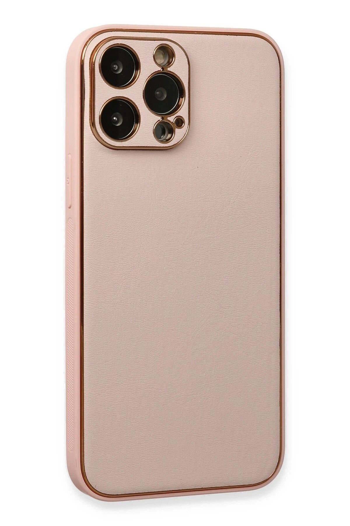Mey İthalat® iPhone 13 Pro Kılıf Coco Deri Silikon Kapak - Pembe
