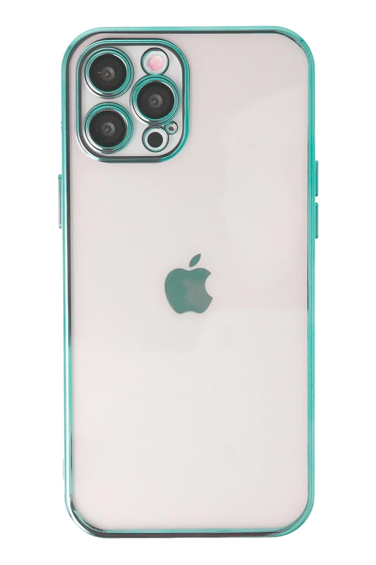 Mey İthalat® iPhone 12 Pro Kılıf Lensli Silikon - Yeşil