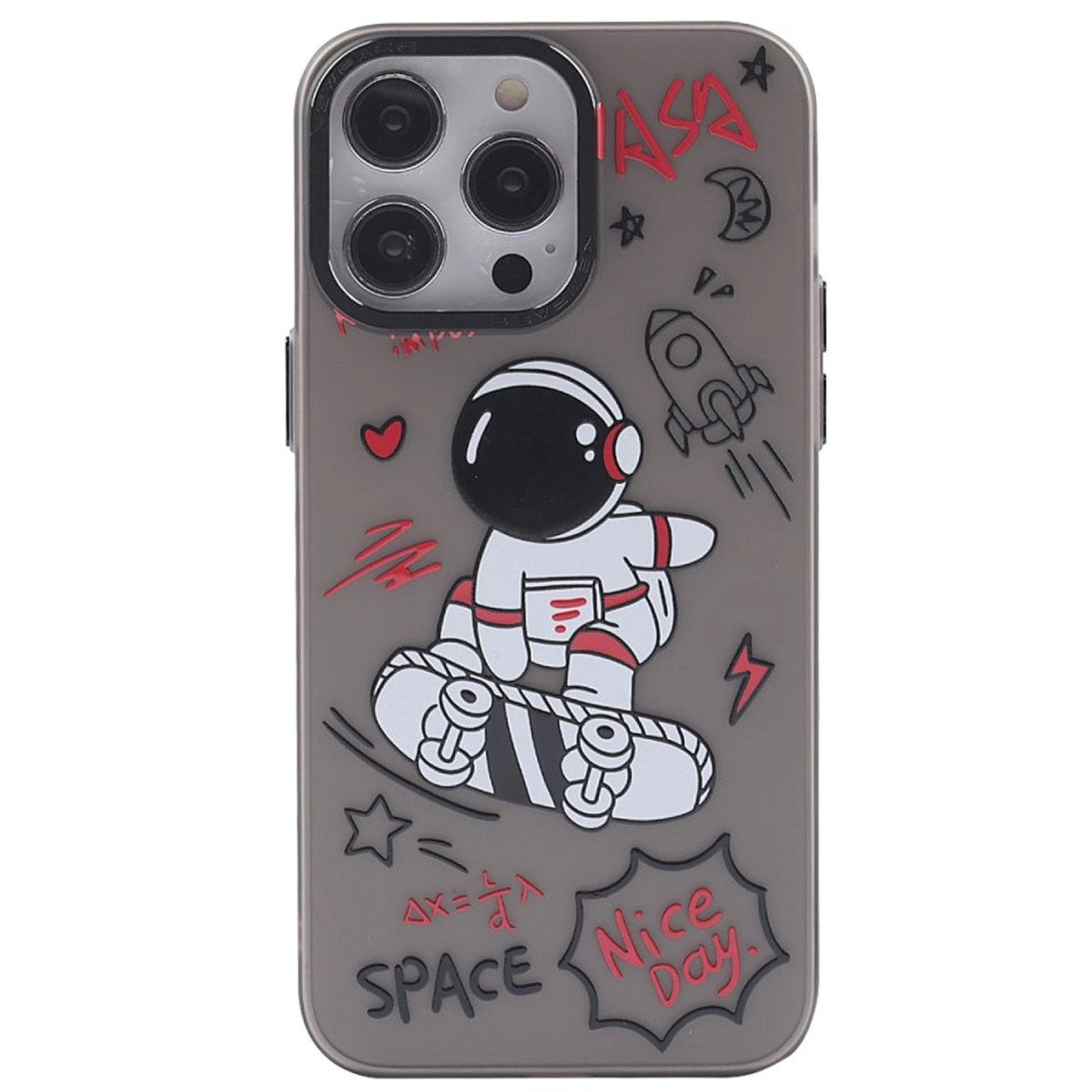 Mey İthalat® iPhone 14 Pro Kılıf Desenli Kapak - Siyah - 1