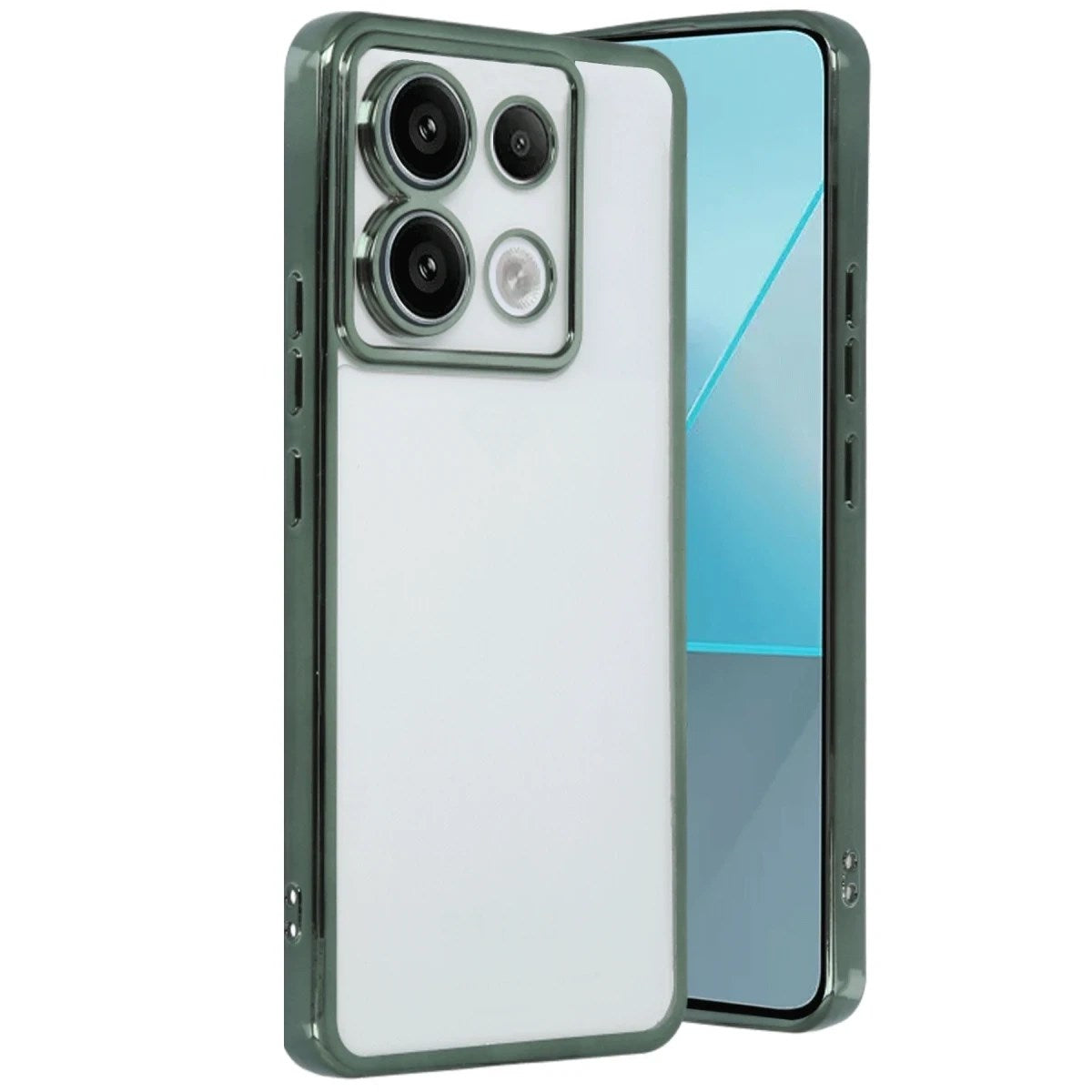 Mey İthalat® Poco X6 Kılıf Lensli Silikon - Yeşil