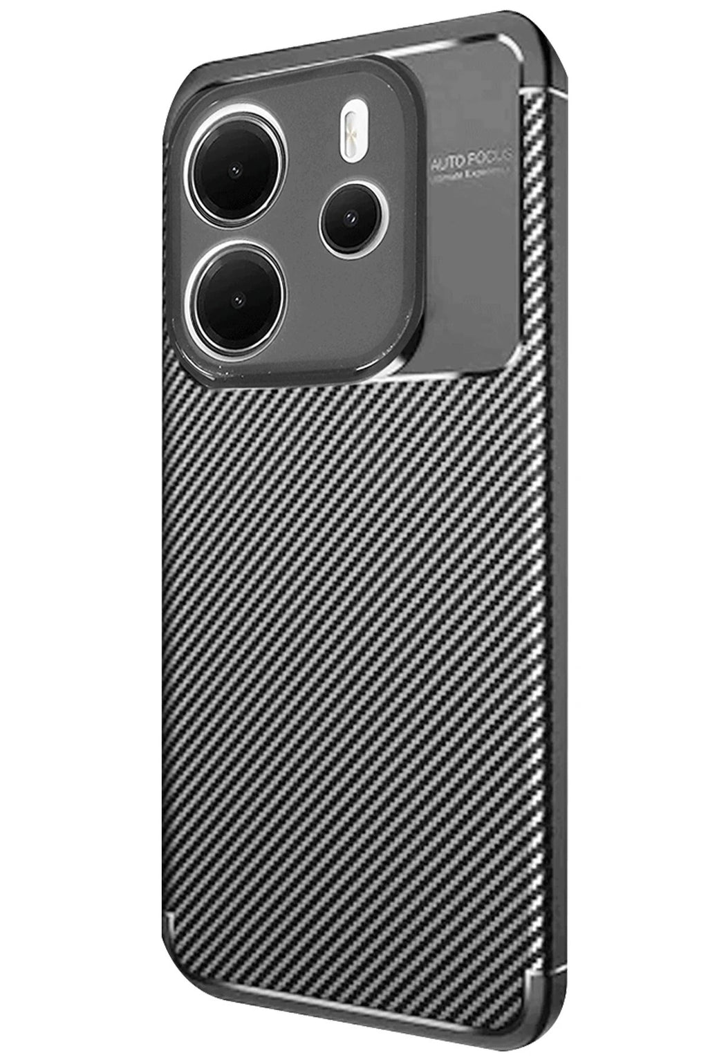 Mey İthalat® Redmi Note 14 4G Kılıf Auto Focus Karbon Kapak - Siyah