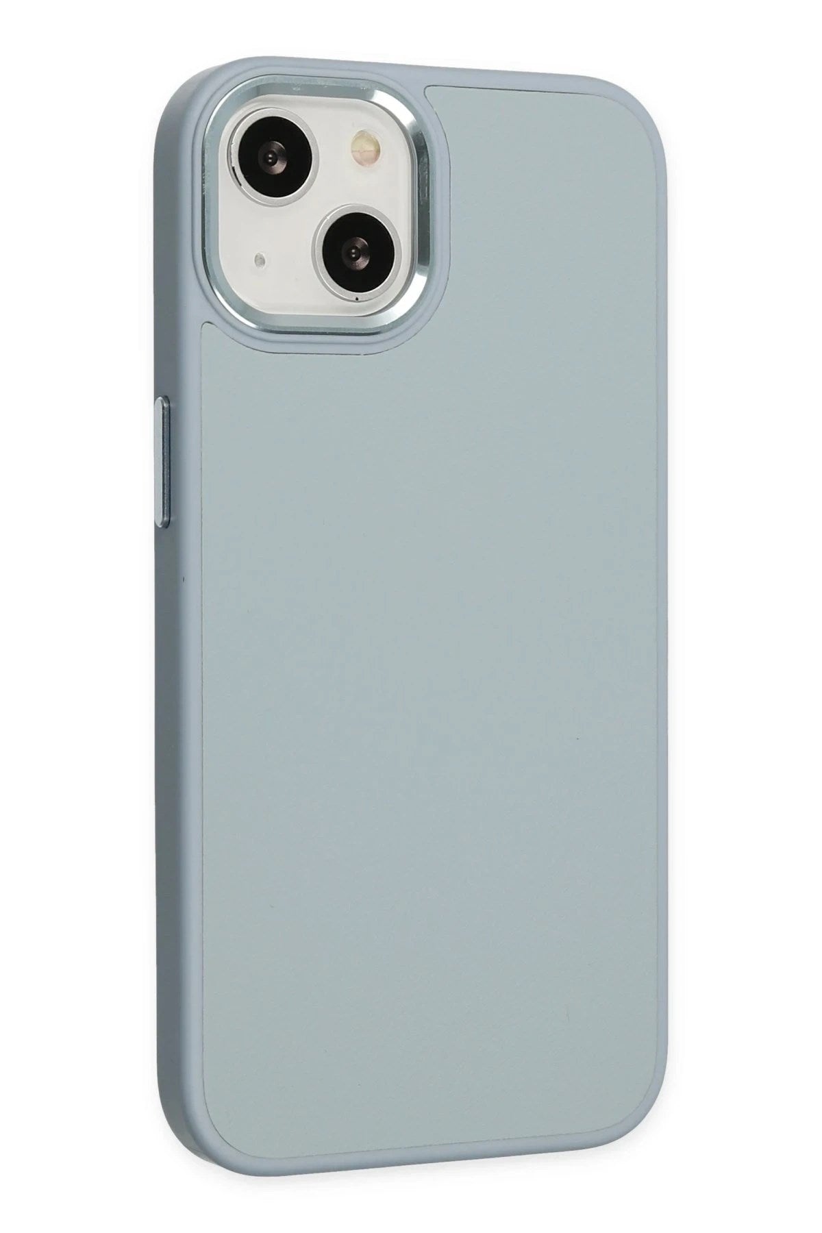 Mey İthalat® iPhone 14 Plus Kılıf Asya Deri Silikon - Sierra Blue