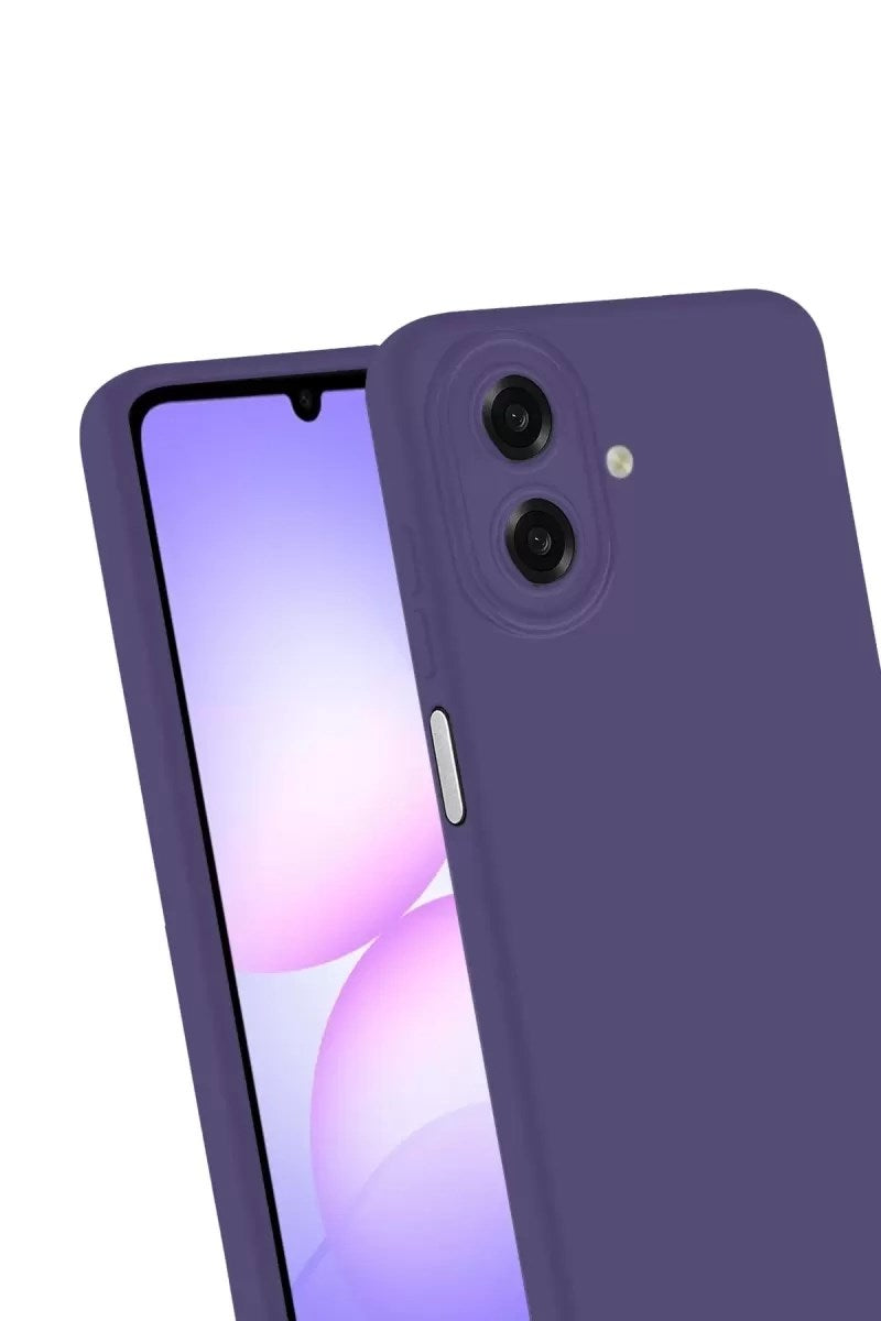 Mey İthalat® Samsung Galaxy A07 4G First Silikon - Mürdüm