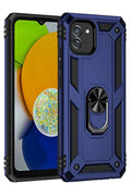 Mey İthalat® Samsung Galaxy A03 Kılıf Sofya Yüzüklü Silikon Kapak - Lacivert